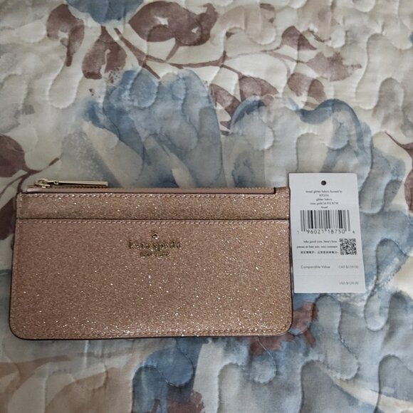 ***LOW START *** NWT/NIB Kate Spade Rose Gold Card Wallet - Picture 2 of 11